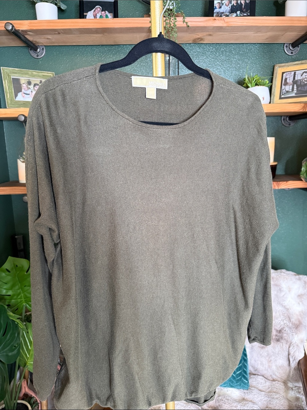 Michael Kors Olive Green Crewneck Sweater
